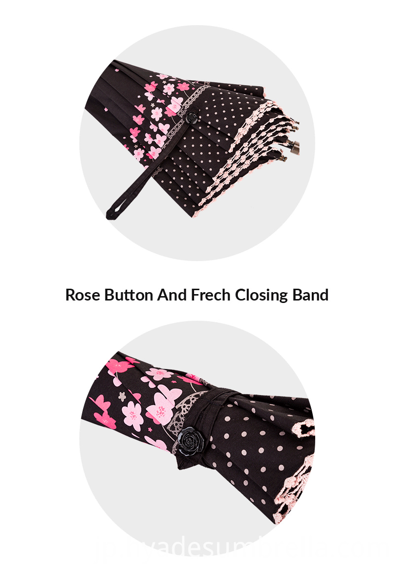 フラワーレースパラソルサクラ傘 Flower Lace Parasol Sakura Umbrella
